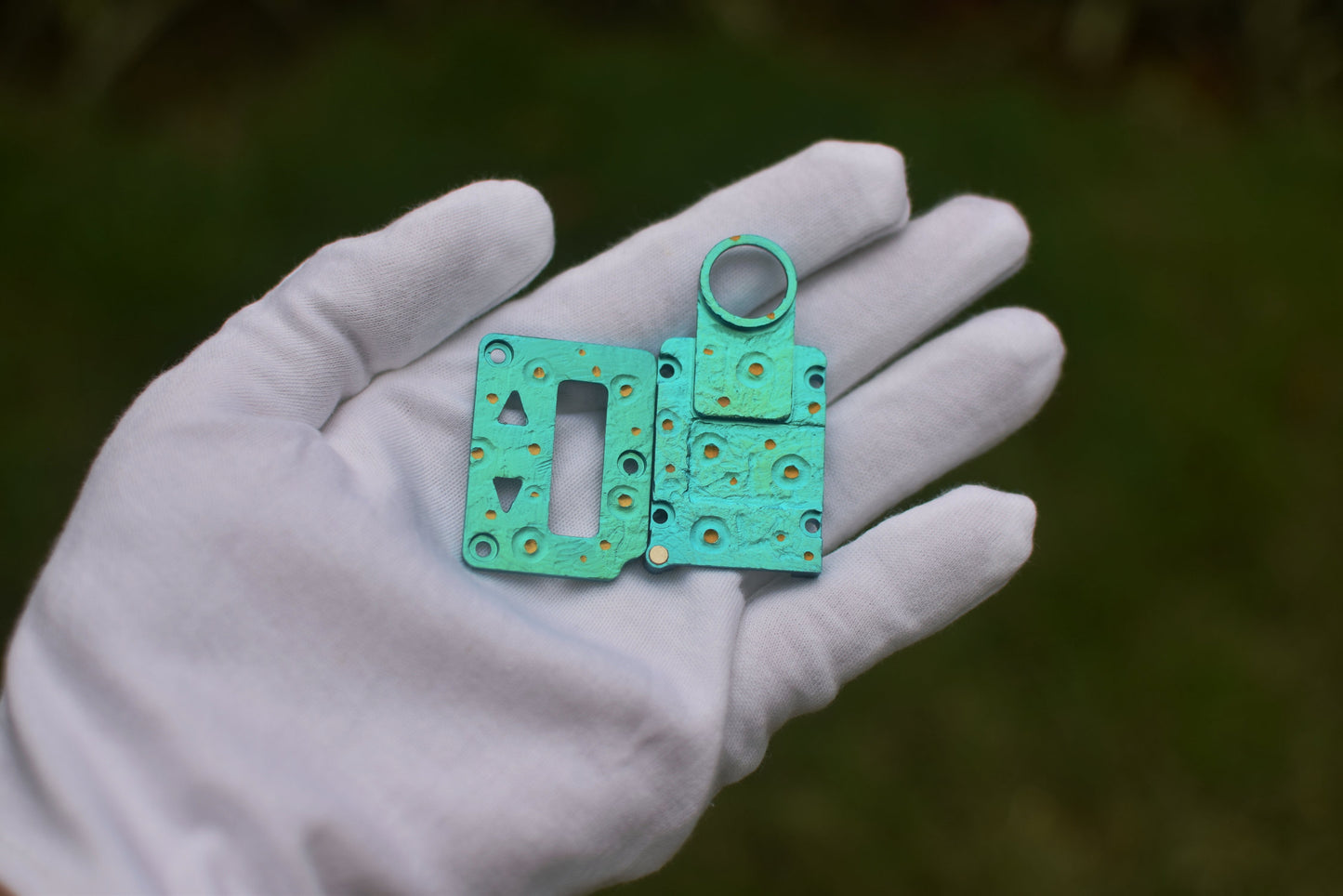 MK MODS handmade engraved titanium inner for billet box