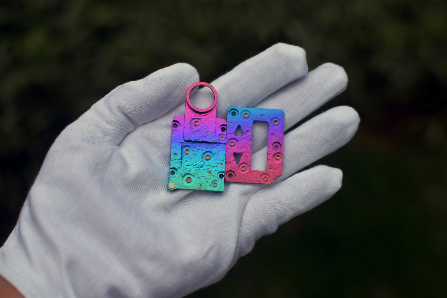 MK MODS handmade engraved titanium inner for billet box