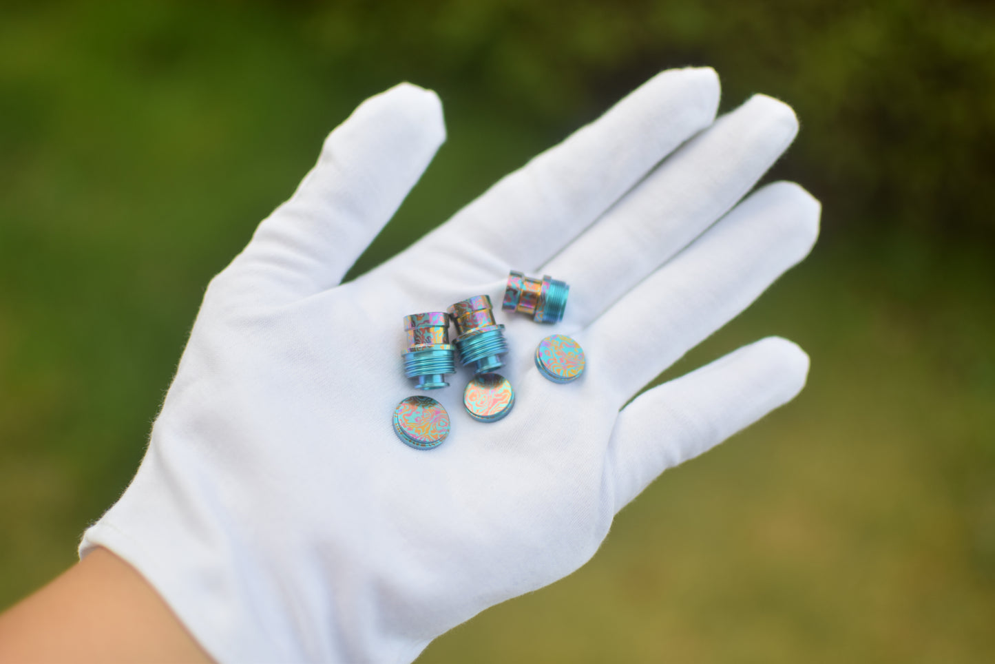 MK MODS Ti-type2 drip tip & button titanium anodized set for dotaio v1 dotaio v2