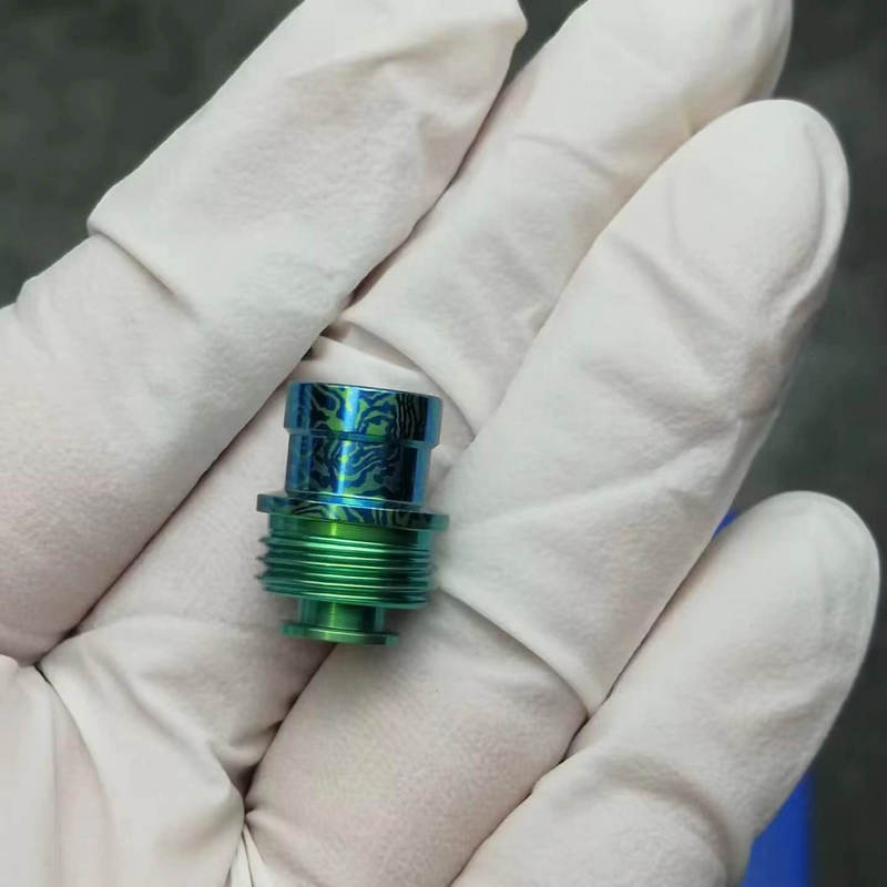 Modify Tip Button MK MODS Ti-type2 drip tip & button titanium anodized set for bb billet ...